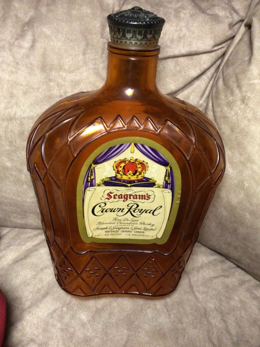 Vintage Seagrams Crown Royal bottle